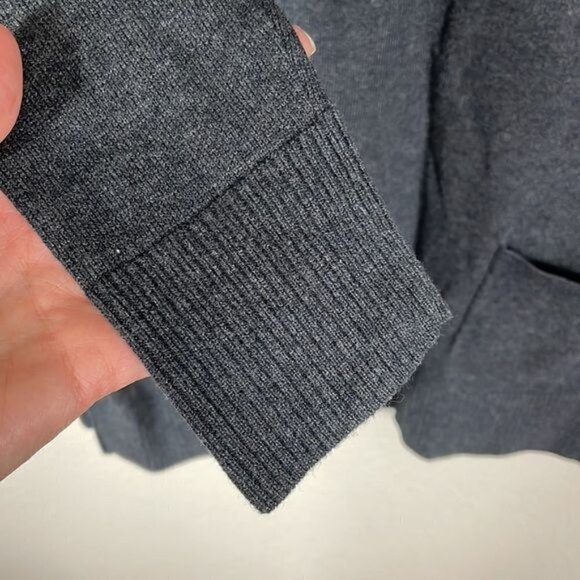 Jeanne Pierre Zip Cowl Neck Tunic Sweater Gray Front Pockets Sz S - Picture 3 of 11
